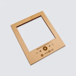 Discount HappyBulle Cadre polaroïd Spotify personnalisé gravé bois aimanté grand format 92x108 mm