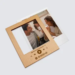 Discount HappyBulle Cadre polaroïd Spotify personnalisé gravé bois aimanté grand format 92x108 mm