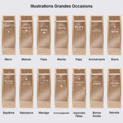 Online HappyBulle Caisse de champagne bois couvercle gravé - Edition spéciale "Grandes Occasions"
