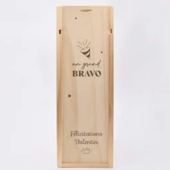 Online HappyBulle Caisse de champagne bois couvercle gravé - Edition spéciale 