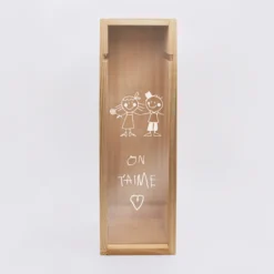 Outlet HappyBulle Caisse de vin bois couvercle gravé