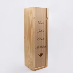 Outlet HappyBulle Caisse de vin bois couvercle gravé