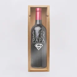 Outlet HappyBulle Caisse de vin bois couvercle gravé