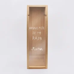 Outlet HappyBulle Caisse de vin bois couvercle gravé