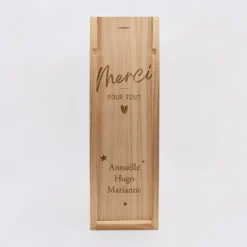 Clearance HappyBulle Caisse de vin bois couvercle gravé - Edition spéciale "Grandes Occasions"