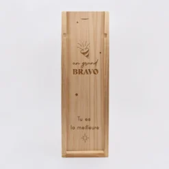 Clearance HappyBulle Caisse de vin bois couvercle gravé - Edition spéciale 