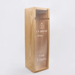 Clearance HappyBulle Caisse de vin bois couvercle gravé - Edition spéciale 