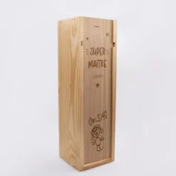 Outlet HappyBulle Caisse de vin personnalisée bois couvercle gravé - Edition spéciale 