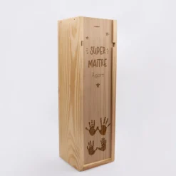 Outlet HappyBulle Caisse de vin personnalisée bois couvercle gravé - Edition spéciale 