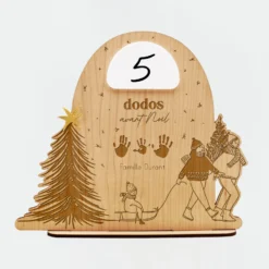 Clearance HappyBulle Calendrier de l'avent personnalisé comte à rebours Noël bois gravé - x MyLovelyThing