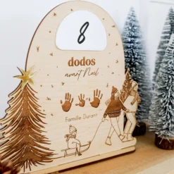Clearance HappyBulle Calendrier de l'avent personnalisé comte à rebours Noël bois gravé - x MyLovelyThing