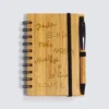 Hot HappyBulle Carnet bambou personnalisé 11,5x15 cm et stylo gravé - Nos petits imparfaits