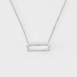 Discount HappyBulle Chaîne ovale ouvert argent Argent rhodié 925