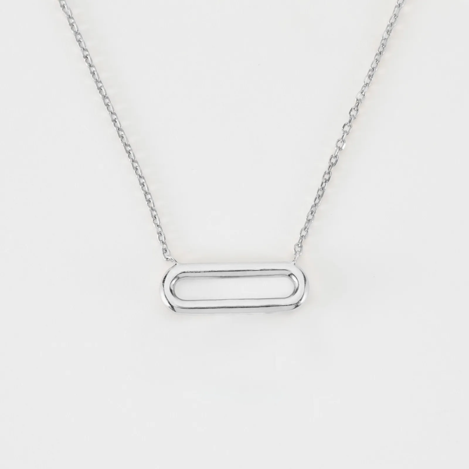 Discount HappyBulle Chaîne ovale ouvert argent Argent rhodié 925