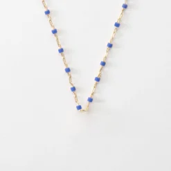 HappyBulle Chaîne plaqué or perles de Miyuki colorées