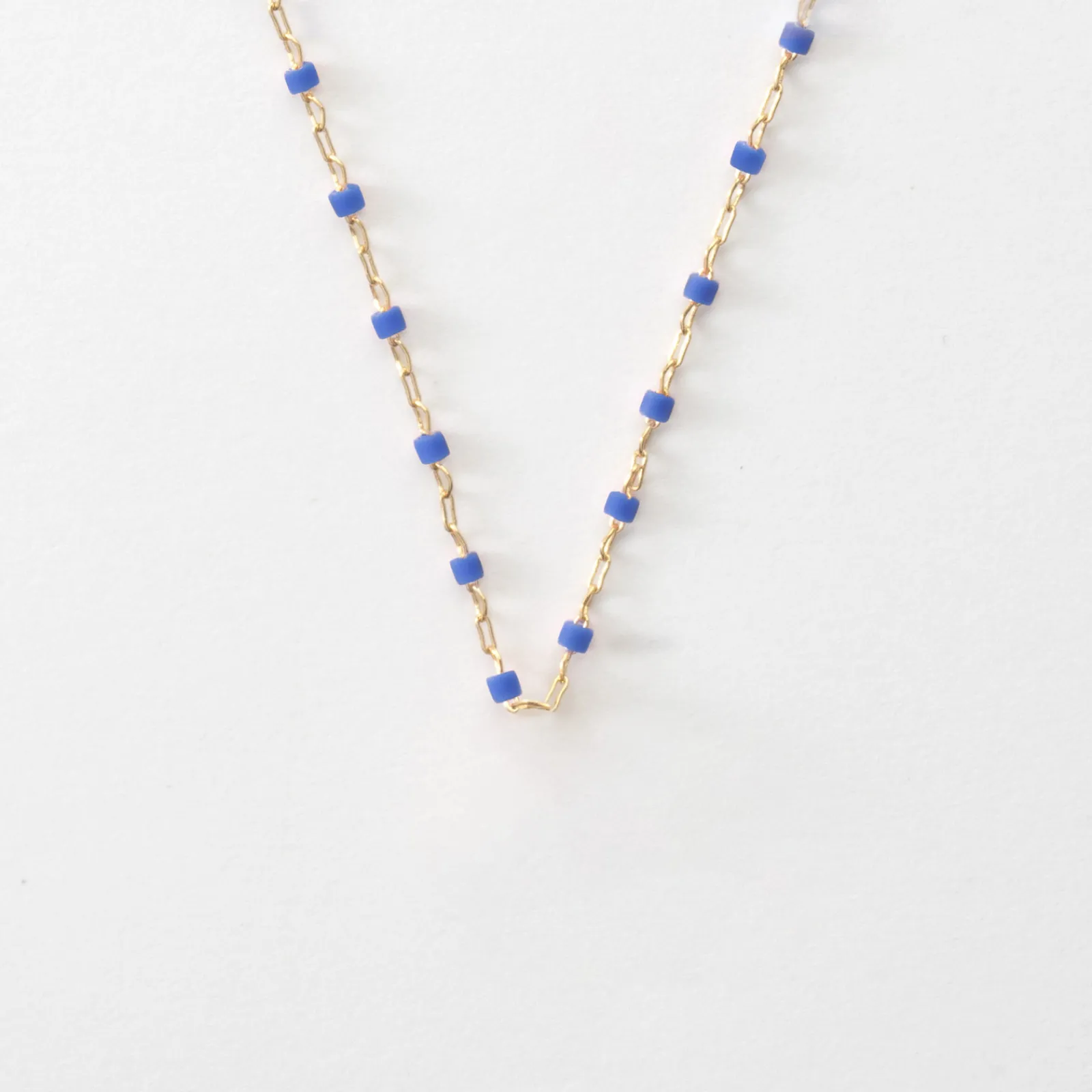HappyBulle Chaîne plaqué or perles de Miyuki colorées