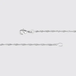 Best HappyBulle Chaîne Singapour maille argent Argent rhodié 925