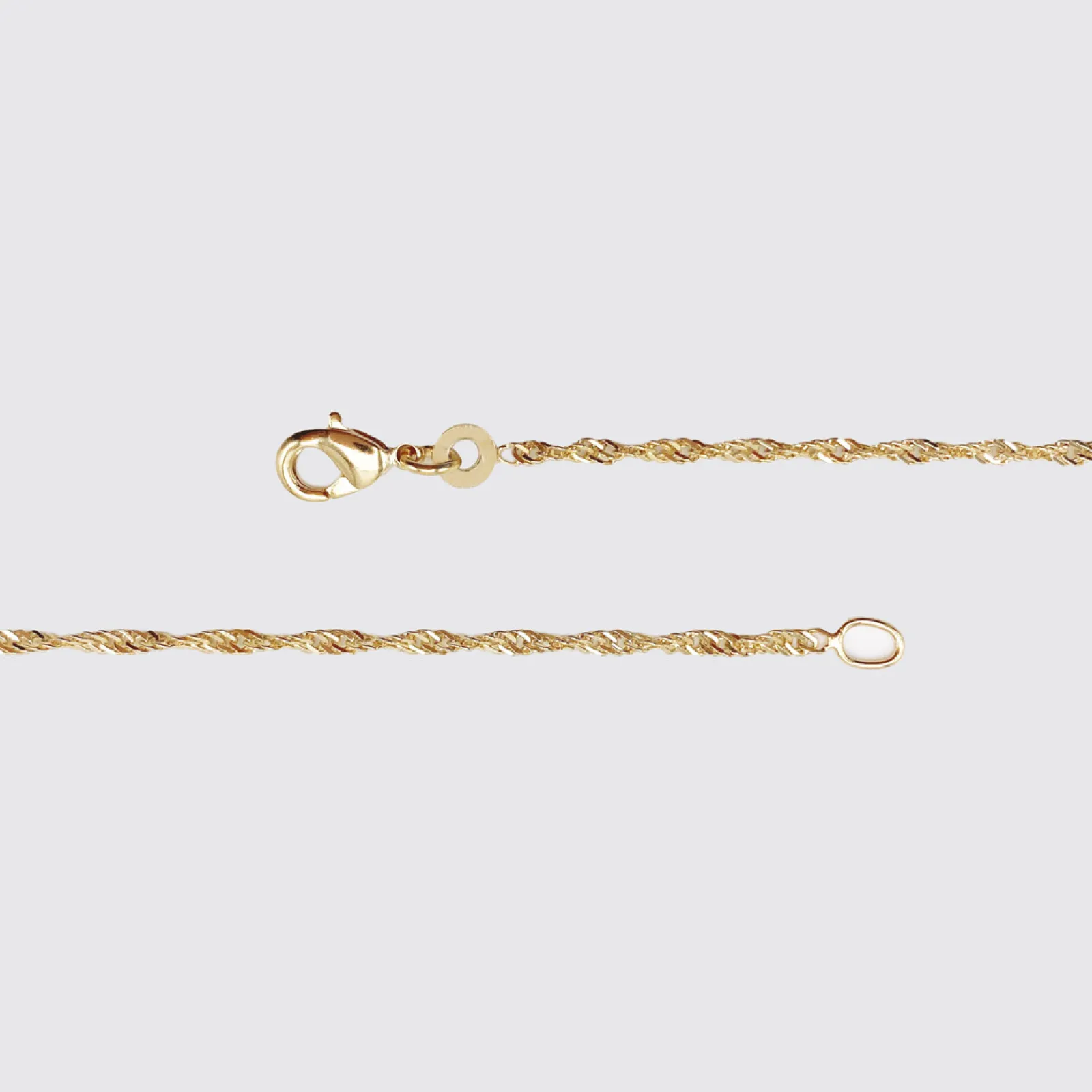 HappyBulle Chaîne Singapour maille plaqué or Plaqué or 18k