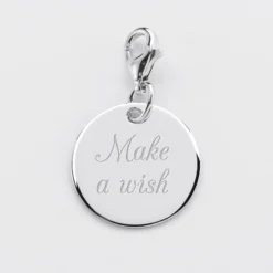 Outlet HappyBulle Charm gravé argent 17mm
