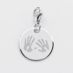 Outlet HappyBulle Charm gravé argent 17mm