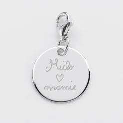 Outlet HappyBulle Charm gravé argent 17mm