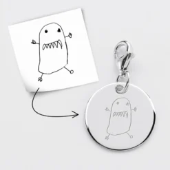 Outlet HappyBulle Charm gravé argent 17mm