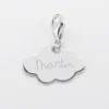 New HappyBulle Charm gravé argent nuage 20x14 mm - Nos petits imparfaits