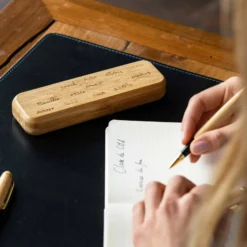 Discount HappyBulle Coffret bambou personnalisé et 2 stylos gravés 170x60 mm