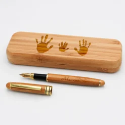 Sale HappyBulle Coffret bambou personnalisé et stylo plume gravé 172x50mm