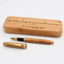 Sale HappyBulle Coffret bambou personnalisé et stylo plume gravé 172x50mm