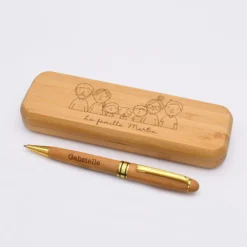 Online HappyBulle Coffret bambou personnalisé et stylo gravé 170x54 mm - édition spéciale 