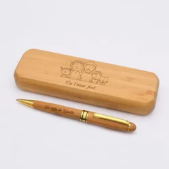 Online HappyBulle Coffret bambou personnalisé et stylo gravé 170x54 mm - édition spéciale 