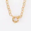 Outlet HappyBulle Collier chaine fermoir marin plaqué or