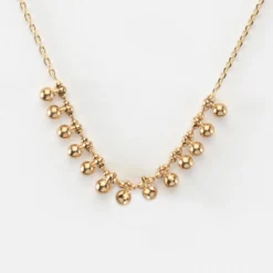Outlet HappyBulle Collier chaîne boules plaqué or Plaqué or 18k