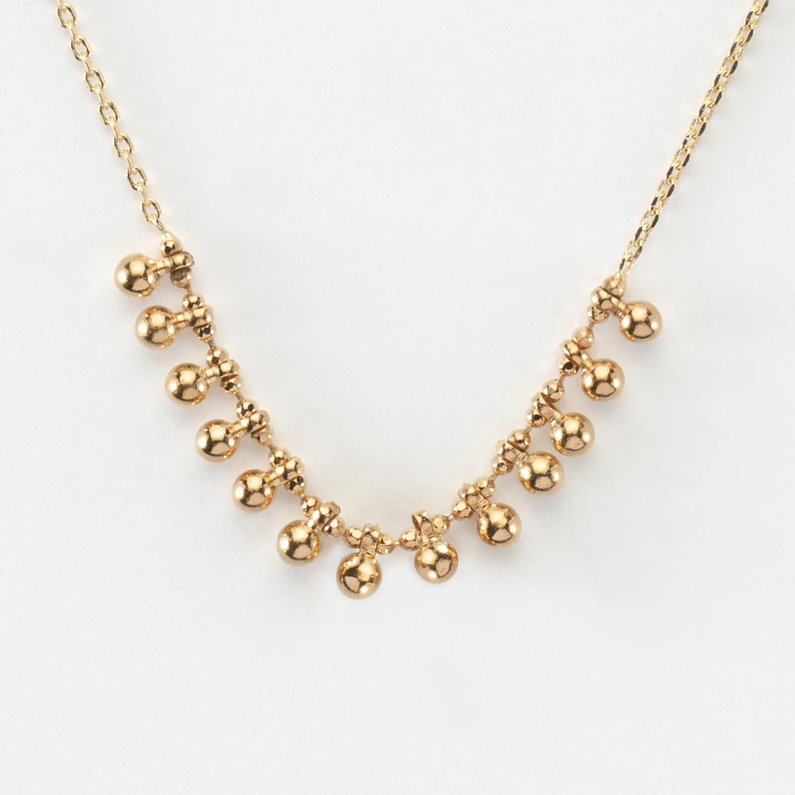 Outlet HappyBulle Collier chaîne boules plaqué or Plaqué or 18k