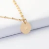 Best HappyBulle Collier chaîne double personnalisé médaille gravée plaqué or coeur estampillé 15 mm - x Atelier Wagram