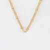 Best HappyBulle Collier chaîne double plaqué or
