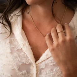 Best HappyBulle Collier chaîne double plaqué or
