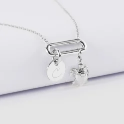 Online HappyBulle Collier chaîne ovale ouvert personnalisé médaille gravée argent 10 mm et breloque(s) summer - à composer Argent rhodié 925