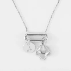 Online HappyBulle Collier chaîne ovale ouvert personnalisé médaille gravée argent 10 mm et breloque(s) summer - à composer Argent rhodié 925