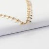 Sale HappyBulle Collier chaîne pampilles plaqué or