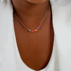 Online HappyBulle Collier enfant cœur email multicolore plaqué or Plaqué or 18k