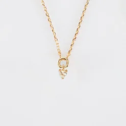 Discount HappyBulle Collier mini coeur scintillant plaqué or Plaqué or 18k