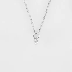 Hot HappyBulle Collier mini coeur scintillant argent Argent rhodié 925