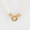 Hot HappyBulle Collier perles de Majorque fermoir marin plaqué or