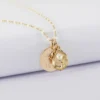 Discount HappyBulle Collier perles Miyuki colorées personnalisé médaille gravée plaqué or 15 mm et breloque(s) summer - à composer