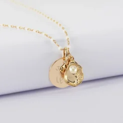 Discount HappyBulle Collier perles Miyuki colorées personnalisé médaille gravée plaqué or 15 mm et breloque(s) summer - à composer