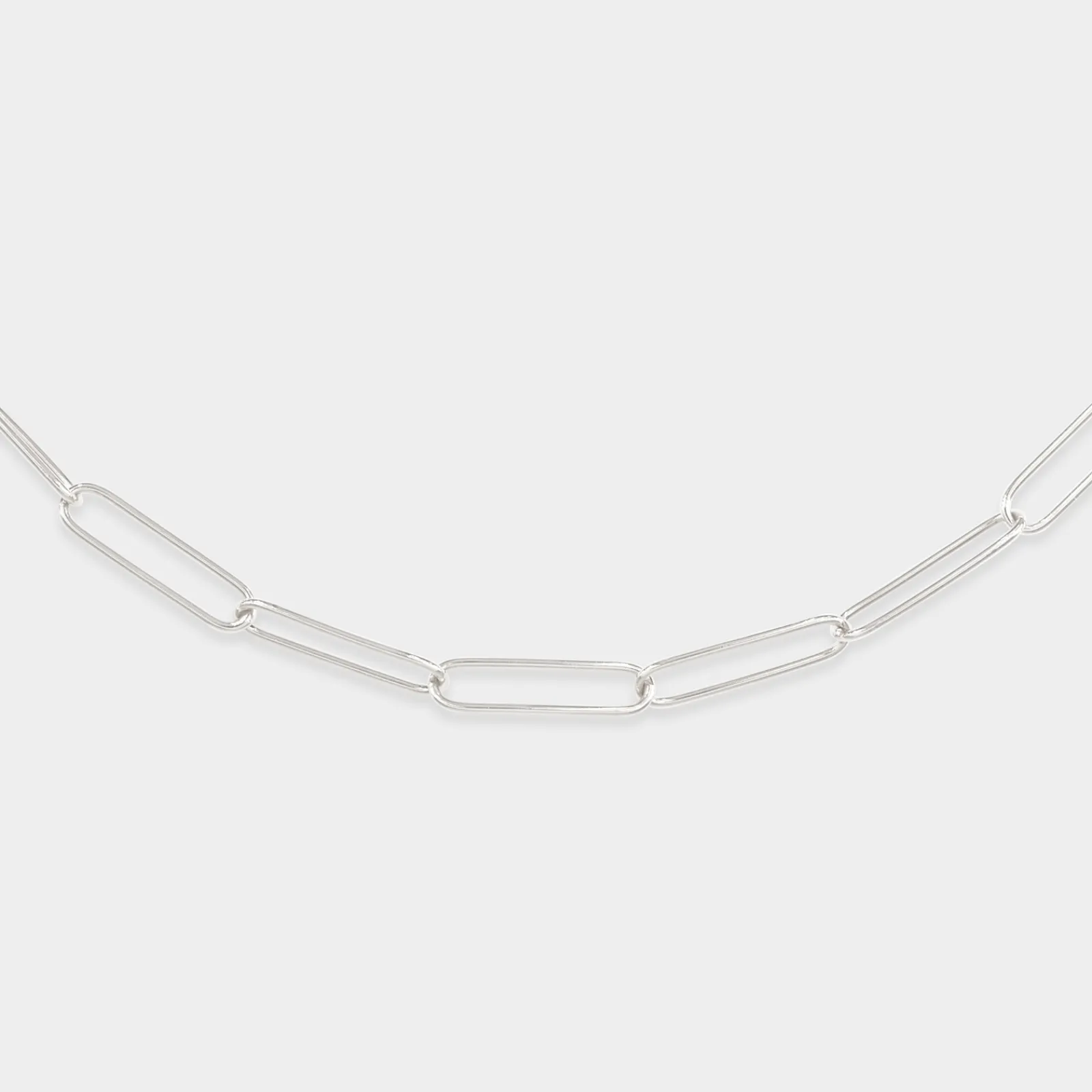 HappyBulle Collier personnalisé grandes mailles médaille gravée argent 10 mm Argent rhodié 925