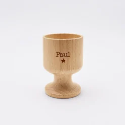Best HappyBulle Coquetier personnalisé bois gravé