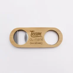 HappyBulle Décapsuleur EVG personnalisé bois gravé 10x4 cm